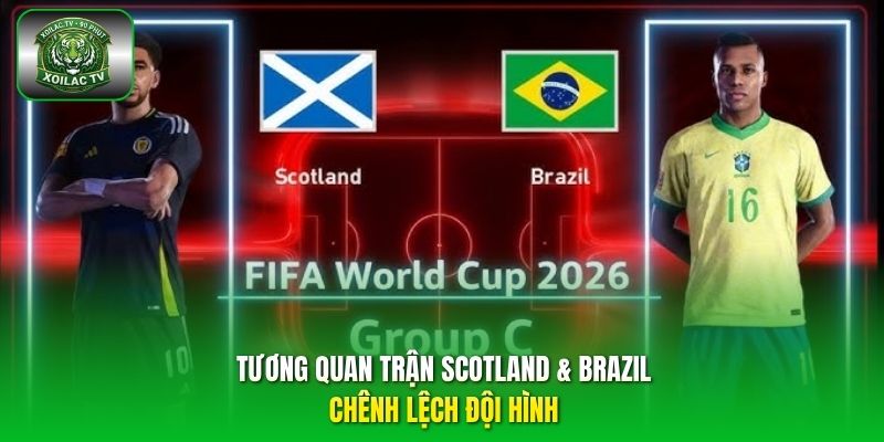Tương quan trận Scotland & Brazil - chênh lệch đội hình